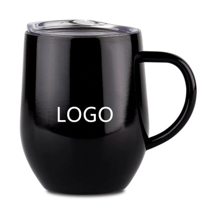12OZ Stainless Steel Double Wall Mugs with Handle