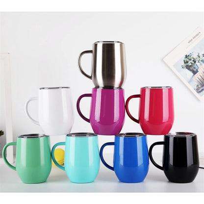 12OZ Stainless Steel Double Wall Mugs with Handle