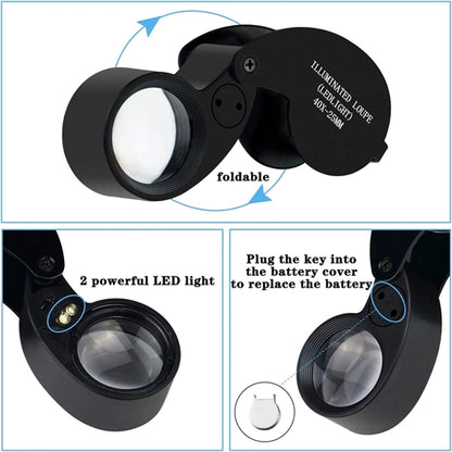 40X Magnification Loupe Jewelry Magnifier