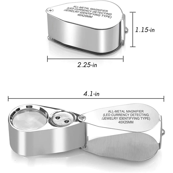 40X Jewelers Loupe Magnifier Magnifying Glasses