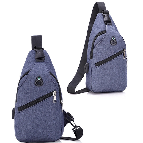 Waterproof Crossbody Backpack With USB Charging Port