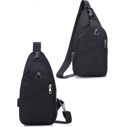 Waterproof Crossbody Backpack With USB Charging Port