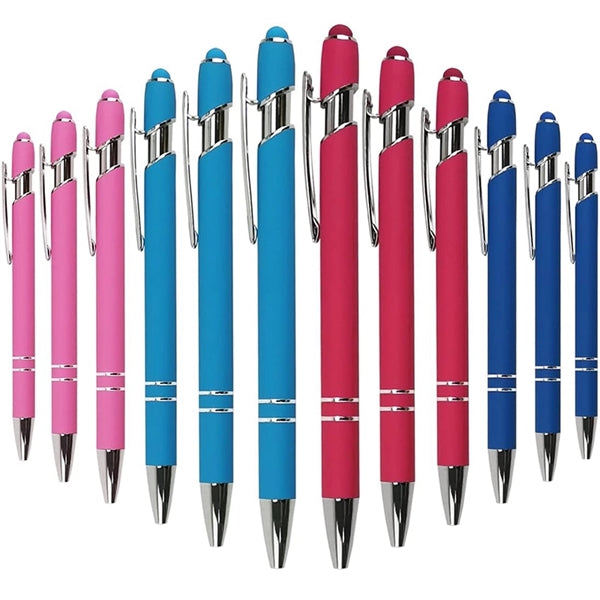 Ballpoint Pen With Soft Touch Click Metal