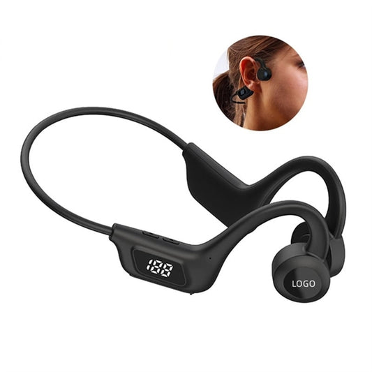 Bone Conduction Wireless Bluetooth Headset with LED Display