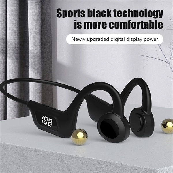 Bone Conduction Wireless Bluetooth Headset with LED Display