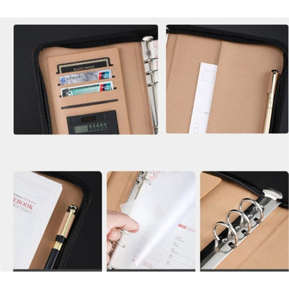 PU Leather Business Portfolio Notebook with Calculator