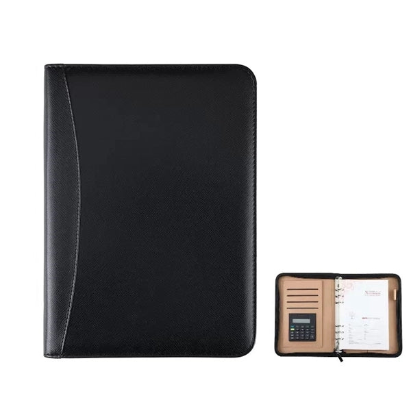PU Leather Business Portfolio Notebook with Calculator