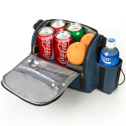 Compact Leakproof 6-Can Insulated Eco Cooler Bag (10x6x8.5)