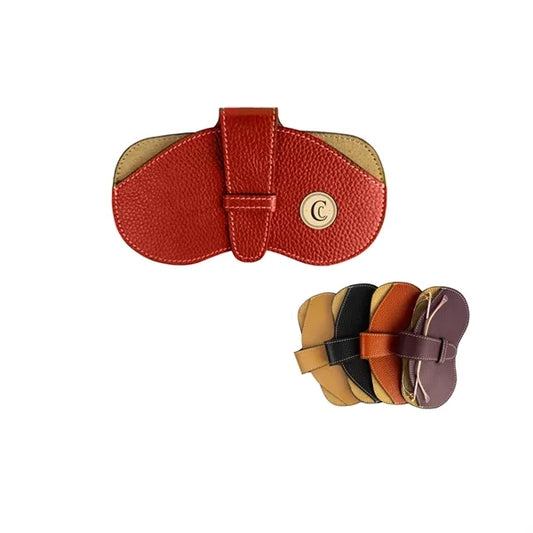 Portable Soft Leather Glasses Pounch