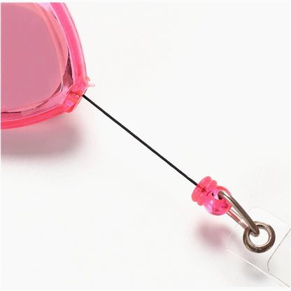 Heart Shaped Retractable Epoxy Dome Badge Reel