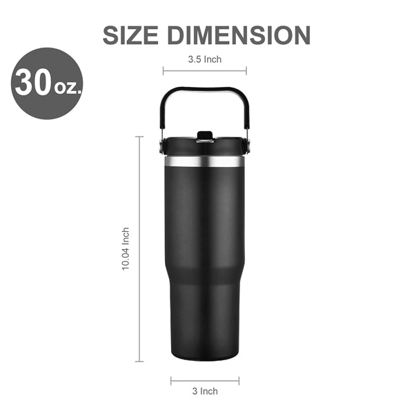 30 oz. Travel Stainless Insulated Leakproof w/ lid & handle