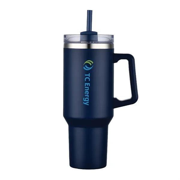 40oz. Travel Stainless Vacuum Insulated mug w/ handle