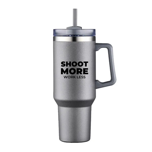 40oz. Travel Stainless Vacuum Insulated mug w/ handle