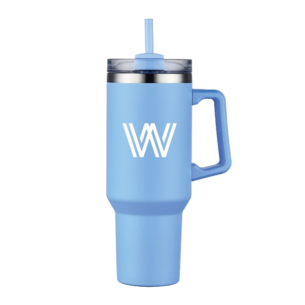 40oz. Travel Stainless Vacuum Insulated mug w/ handle