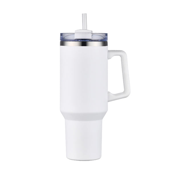 40oz. Travel Stainless Vacuum Insulated mug w/ handle