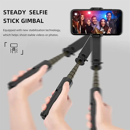 Selfie Stick Phone Gimbal Stabilizer Handheld with Light