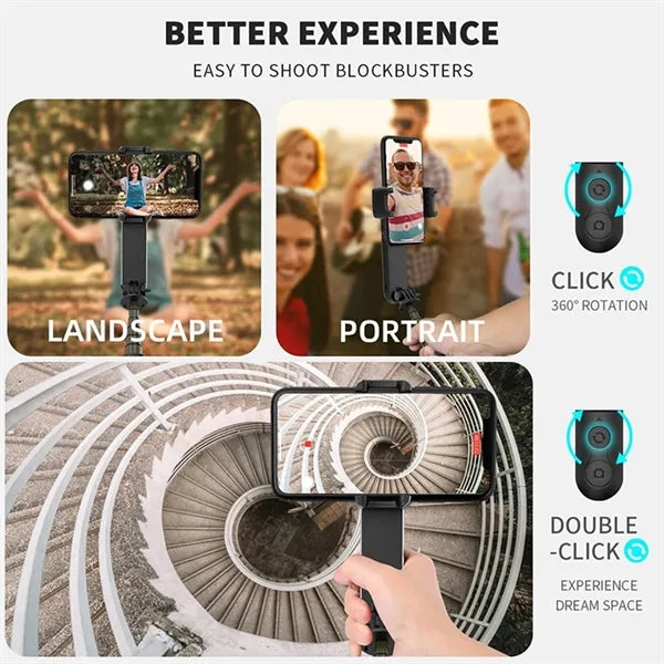 Selfie Stick Phone Gimbal Stabilizer Handheld with Light