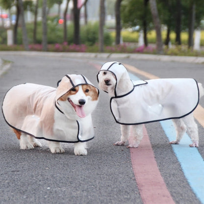 Clear raincoat waterproof dog