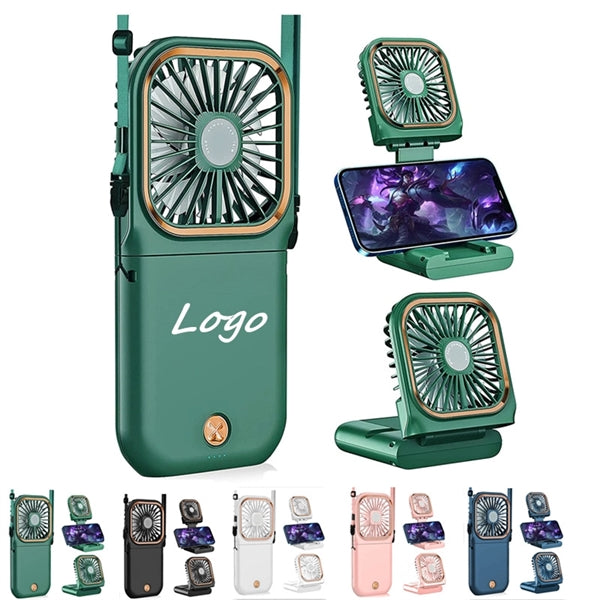 Portable Rechargeable Handheld Hands Free Necklace Fan
