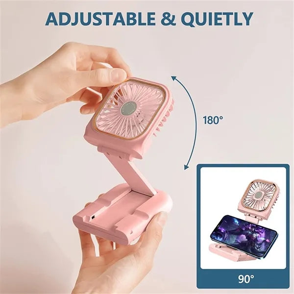 Portable Rechargeable Handheld Hands Free Necklace Fan