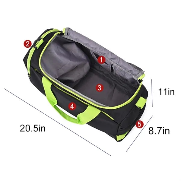 Dry Wet Separated Gym Sports Travel Duffle Bag
