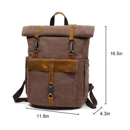 Vintage Canvas Laptop Backpack