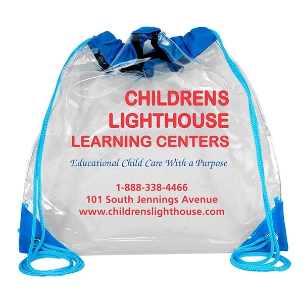 Harris Clear Vinyl Stadium Compliant Cinch Backpack