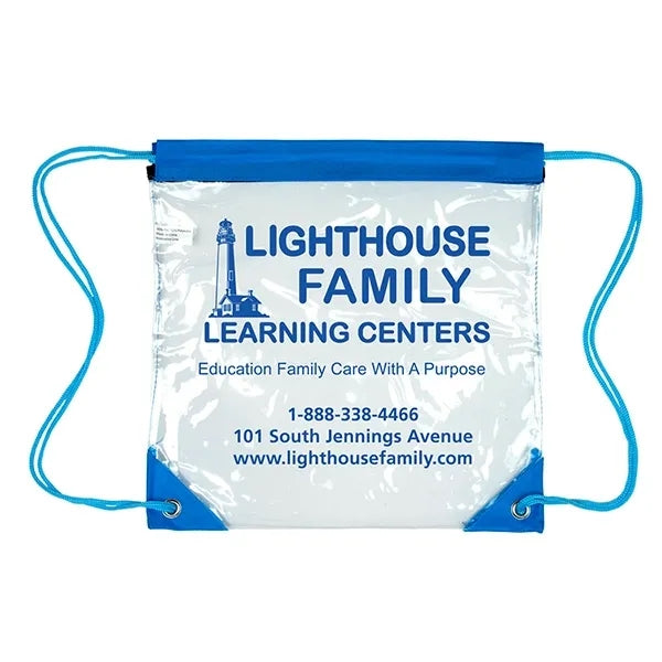 Harris Clear Vinyl Stadium Compliant Cinch Backpack