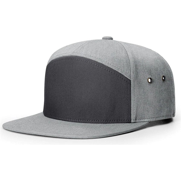 7 Panel Flat Bill Baseball Cap