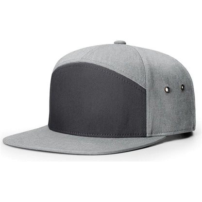 7 Panel Flat Bill Baseball Cap