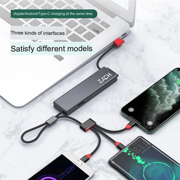 Portable Storage 3 In 1 Charger Cable