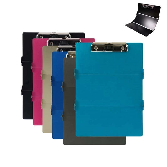 Foldable Office Metal Clipboard with Pen Holder
