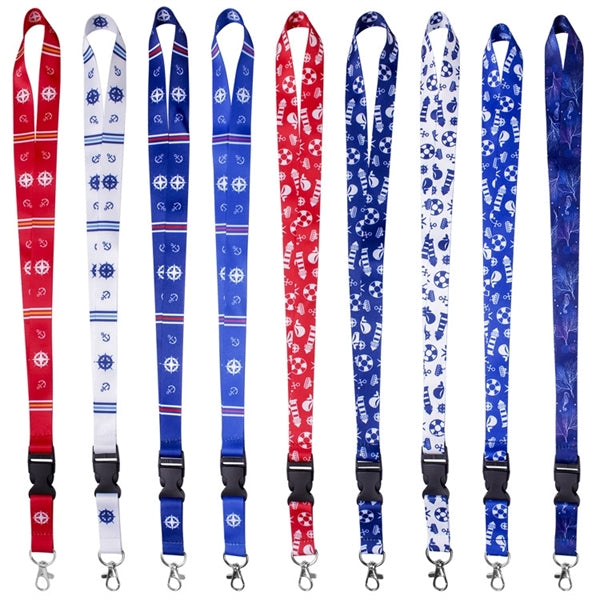 Sublimation Neck Lanyards w/ Adjustable buckle
