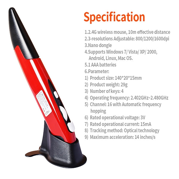 Wireless Optical Pocket Pen Mouse