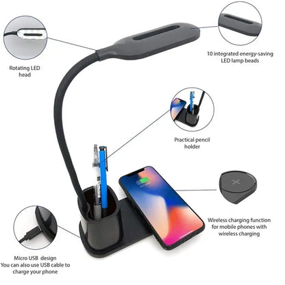 Led Desk Lamp With Wireless Charger