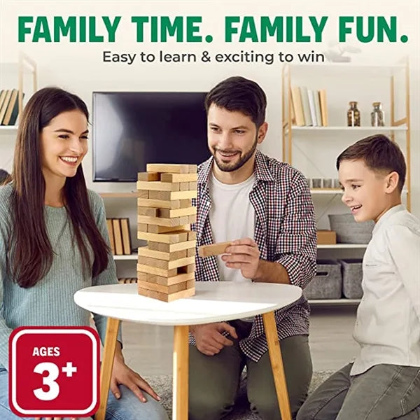 Large Size 54 Pieces Classic Wooden Tower Game