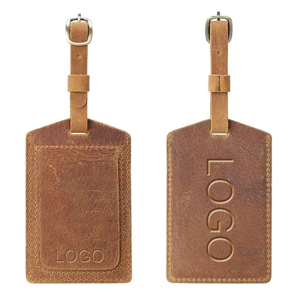 Luggage Tag Handmade from Full Grain Leather