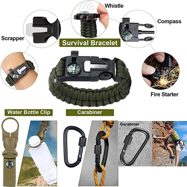 24 in 1 Outdoor Emergency Survival Gear Kits