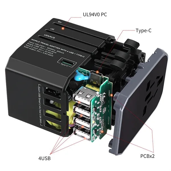 Advanced Universal Travel Adapter Wall Charger