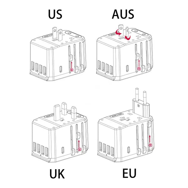 Advanced Universal Travel Adapter Wall Charger