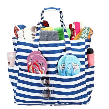 Zipper Beach Tote Bag