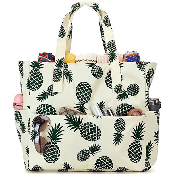 Zipper Beach Tote Bag