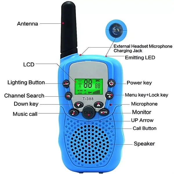 Walkie Talkie kids Toys handheld Wireless intercom 2 Pack