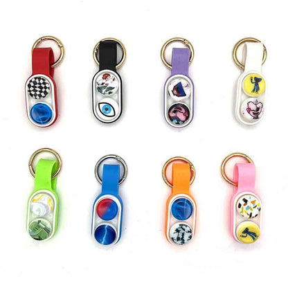 Portable magnetic key chain
