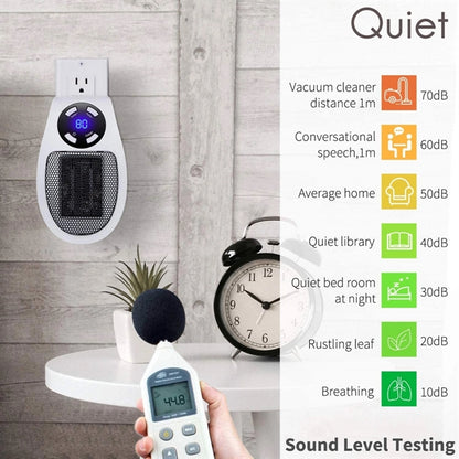 350W Wall Outlet Electric Space Heater