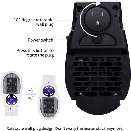 350W Wall Outlet Electric Space Heater