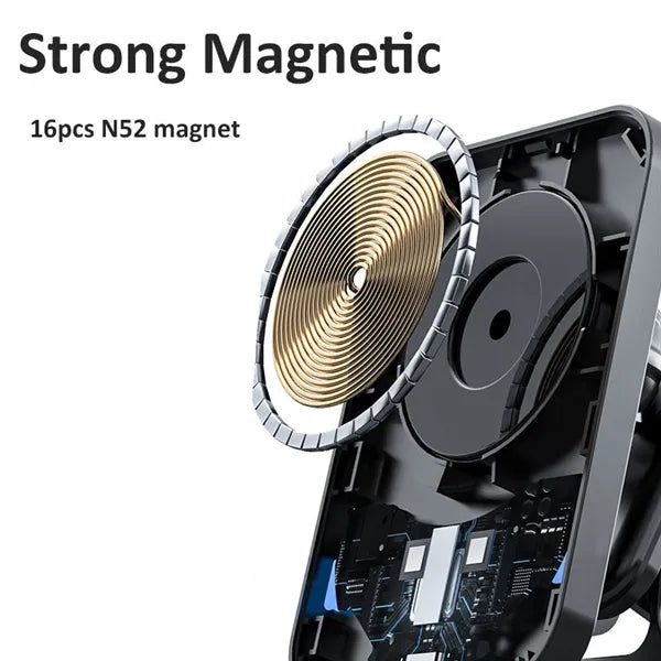 15W Magnetic Fast Wireless Car Charger Vent Mount