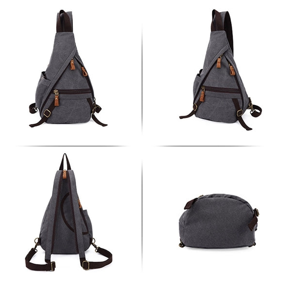 Luxury Canvas Sling Chest Bag Backpack