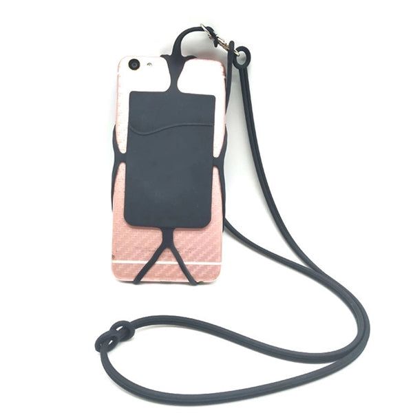 Silicone Lanyard with Phone Holder & Wallet