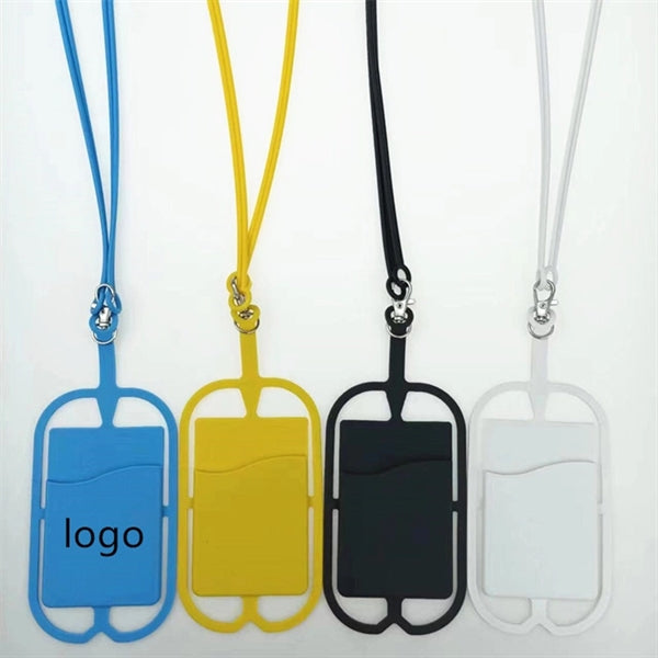 Silicone Lanyard with Phone Holder & Wallet